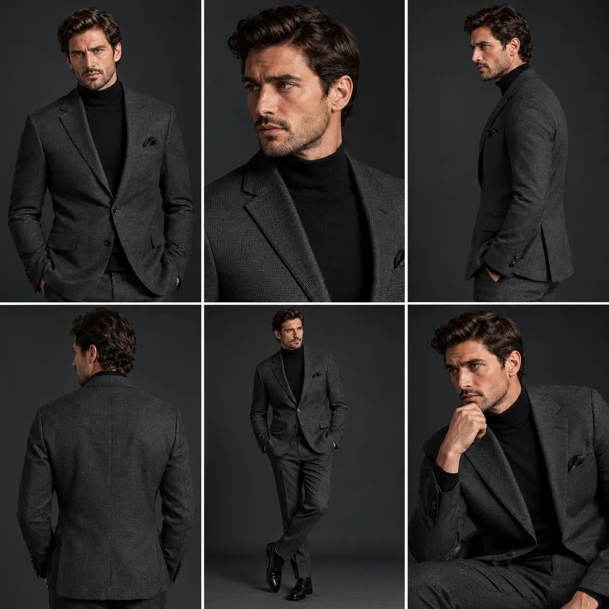 Antrasit Slim Fit Blazer Ceket
